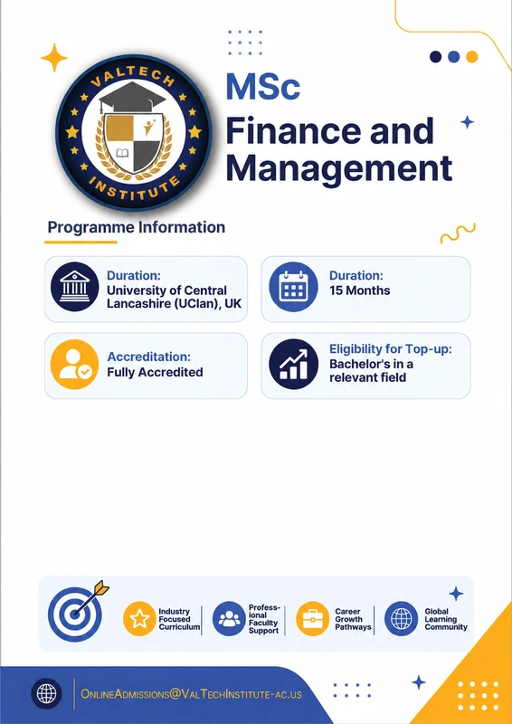 MSc Finance and Management programme artwork
