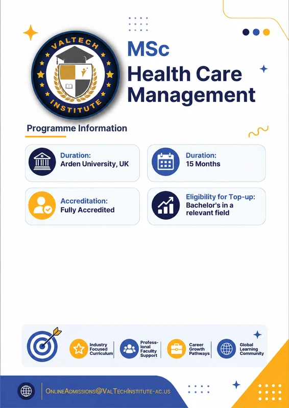 MSc Health Care Management programme artwork