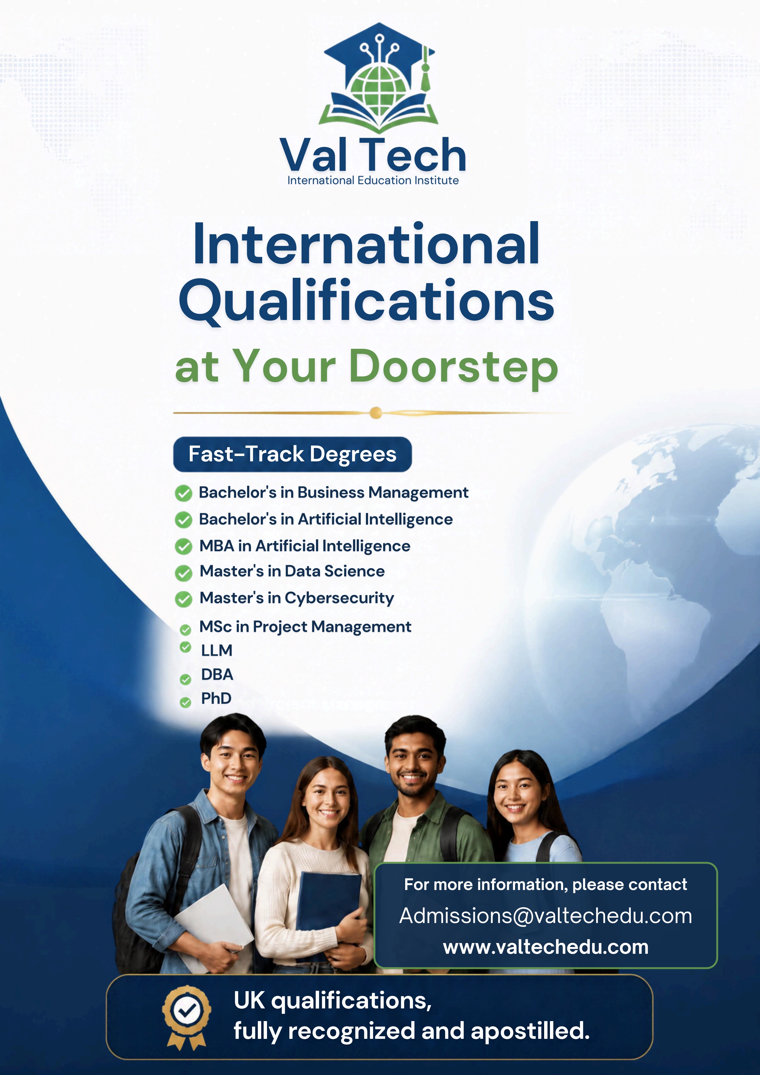Online Study Programme flyer from the Val Tech gallery